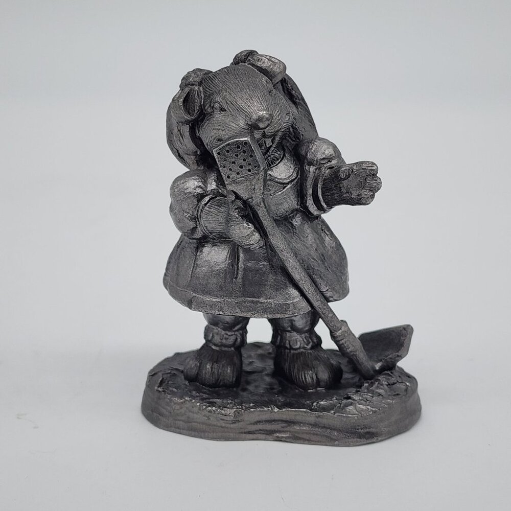 Michael Ricker Pewter Rabbit Figure Singing Singer 1995 #1840/3500 VTG 3.25"